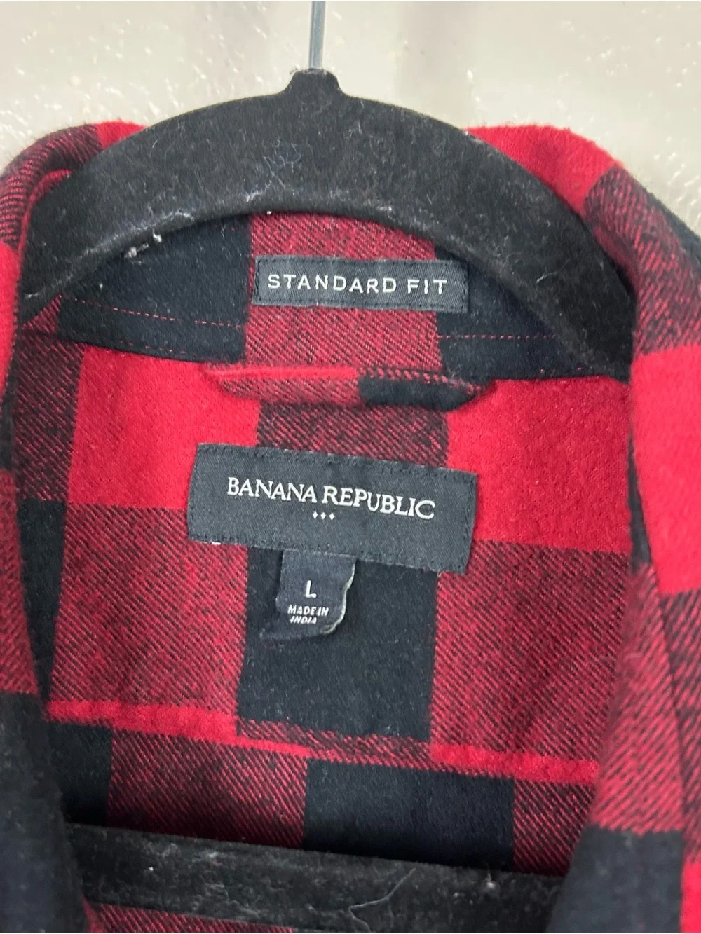 Banana Republic flannel Red and Black Buffalo Plaid Button-Down Shirt